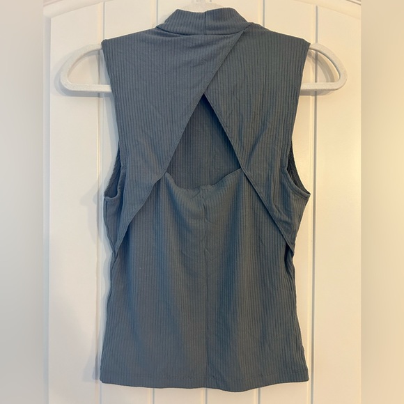 Garage High Neck Green Tank Top - Picture 2 of 4